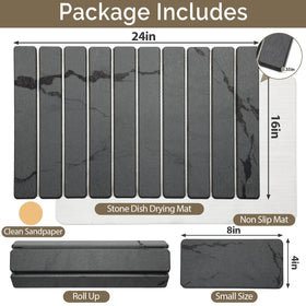 Bornerwhite small stone drying mat 8x4 ideal for compact setups.