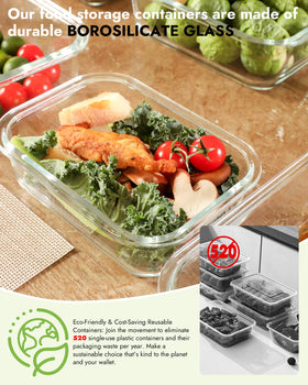 BOROHOUSE 12-piece set with varied sizes arranged for versatile meal-prep portions.