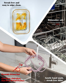 BPA-free glass keeps kitchen storage safe and durable.