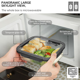 BOROHOUSE easy-open air vent design reduces lid sticking during use.