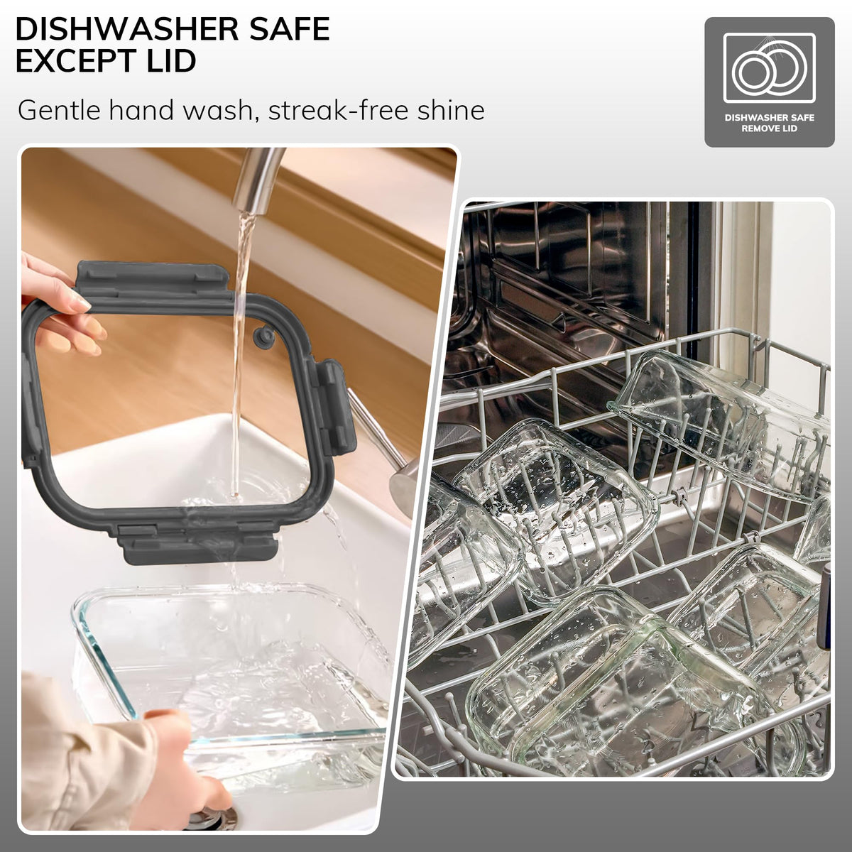 BOROHOUSE freezer-safe glass preserves freshness without staining or smells.