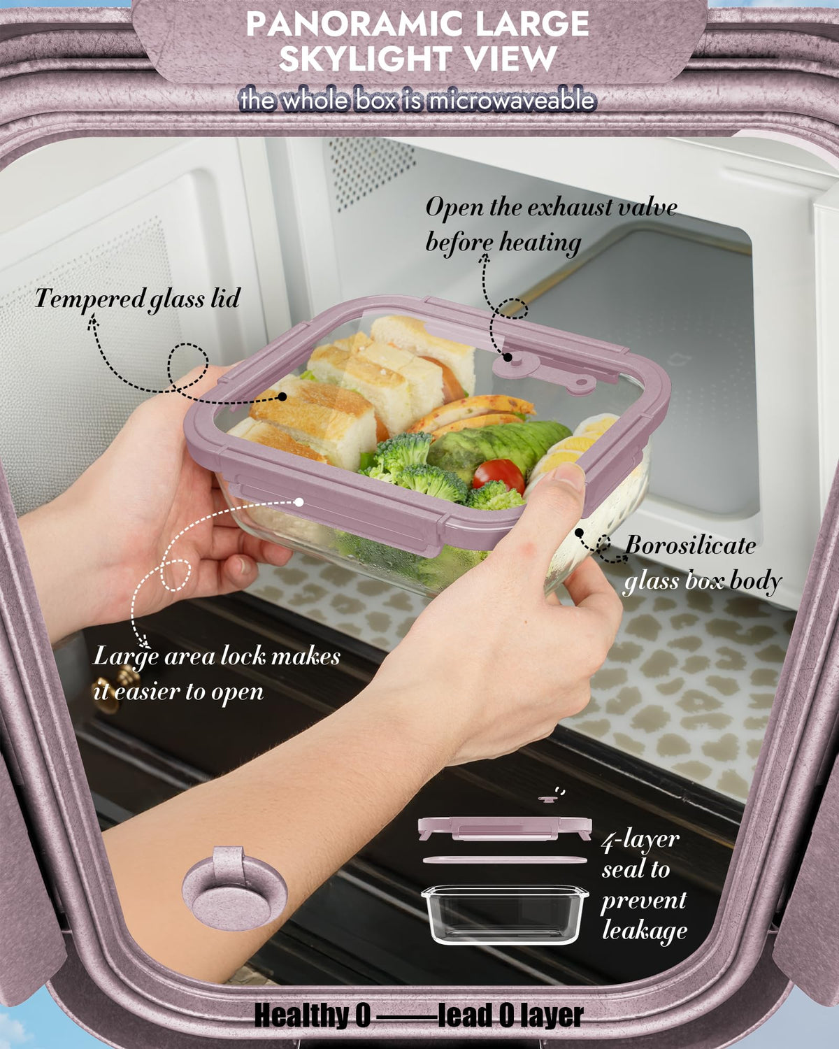 Multi-size BOROHOUSE set supports portion control for lunches.