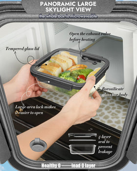 Oven-safe borohouse glass container withstands hot meals from freezer to oven