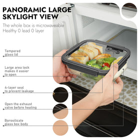 BOROHOUSE stackable design saves pantry space and keeps contents visible.