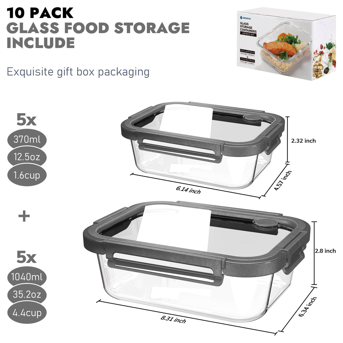BOROHOUSE tempered lids seal securely for busy kitchens.