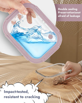 Tempered lid seal ensures leak-free storage of soups and salads.