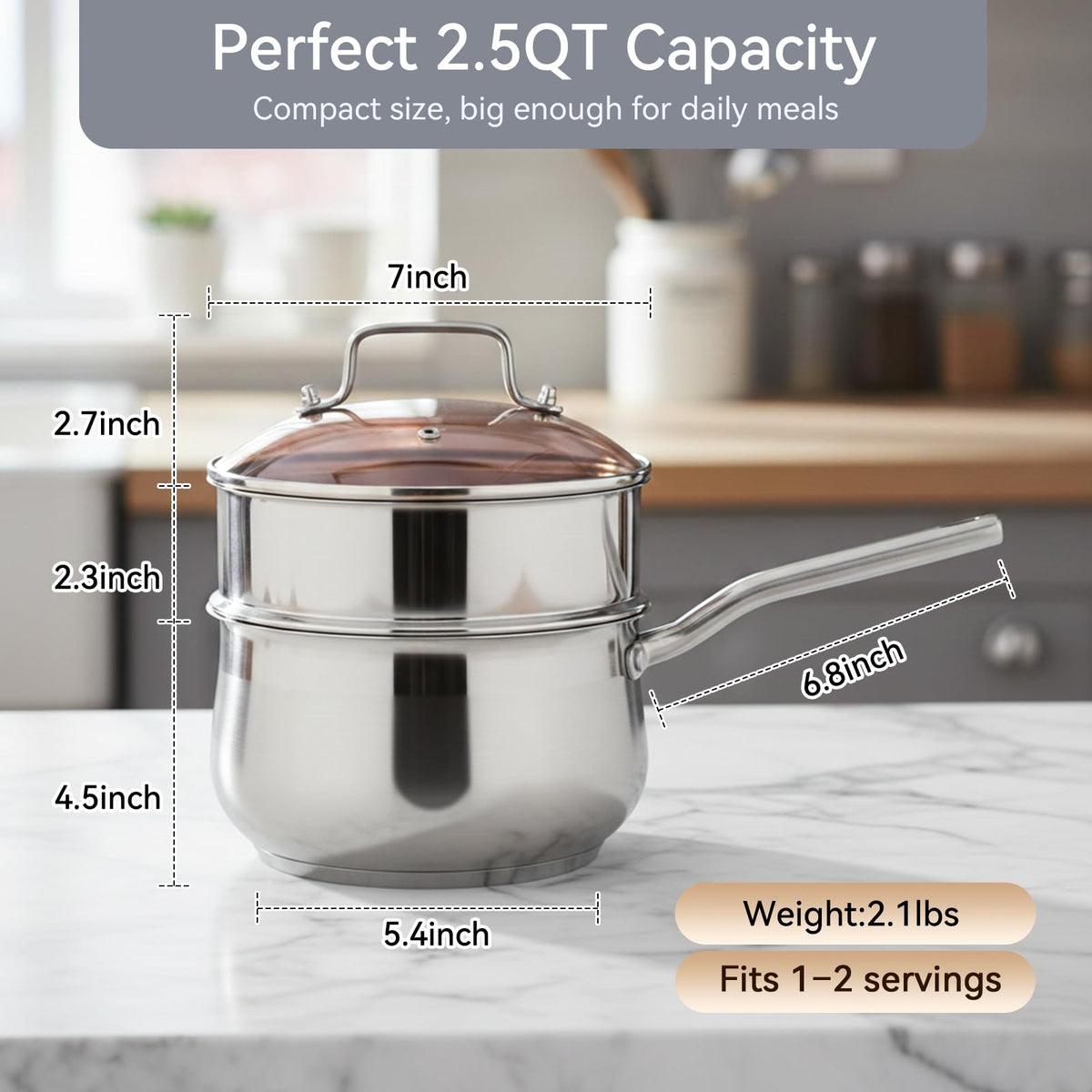 Boryenty thickened-base design provides even heat distribution and reduces hot spots.