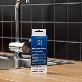 Bosch Cleaning Tablets used with coffee pots to clear residue buildup