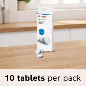 Bosch VeroCafe phosphate-free label emphasizing safer appliance care.