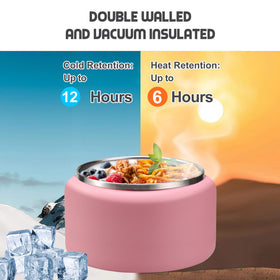 BOSEDSANG 13.5oz Insulated Vacuum – keeps food warm or cold for hours.