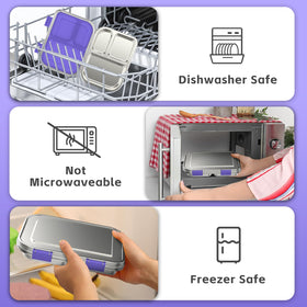 BOSEDSANG stainless lunch box is top-rack dishwasher safe for easy cleanup.