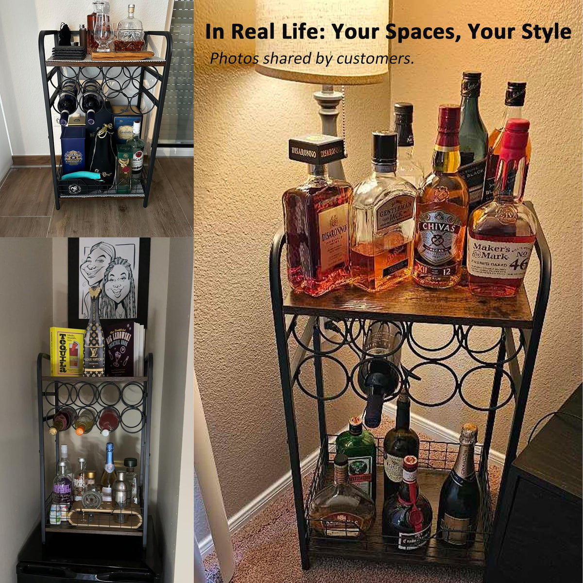 Bosimeca small shelf for homes provides extra space for accessories.