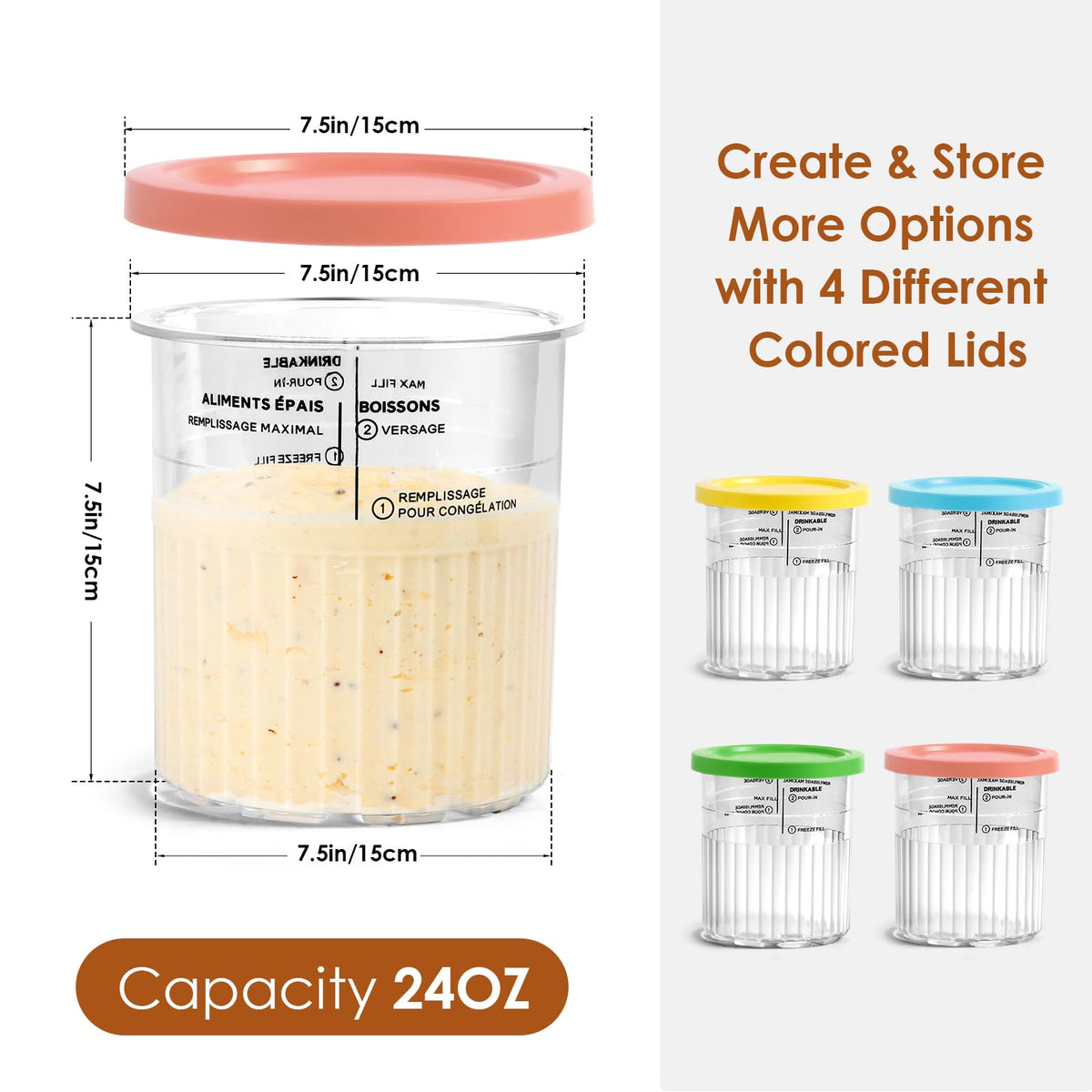 Bosizhang Creami Deluxe blue lid pint highlights durability and reuse