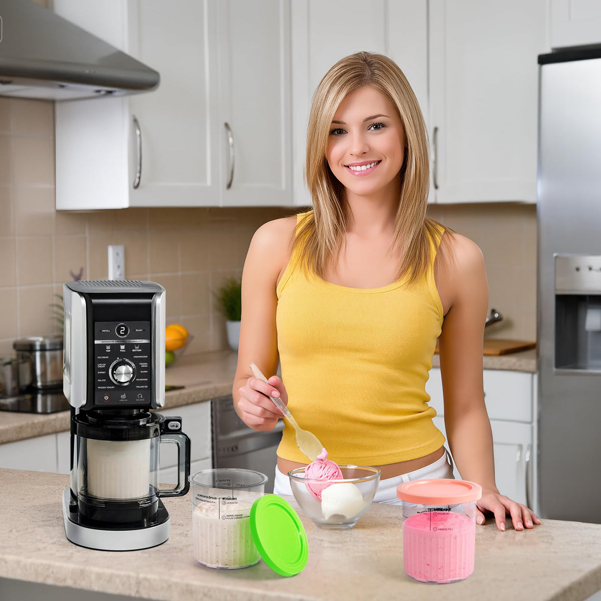 Bosizhang Creami Deluxe multi-flavor prep set ideal for batch making