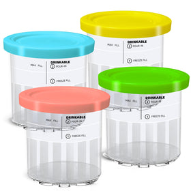 Bosizhang Creami Deluxe pink lid pint for easy flavor labeling and prep