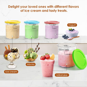 Bosizhang Creami Deluxe yellow lid pint with secure seal for freshness