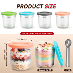 Bosizhang four-pack pint containers ideal for creating multiple flavors at once.