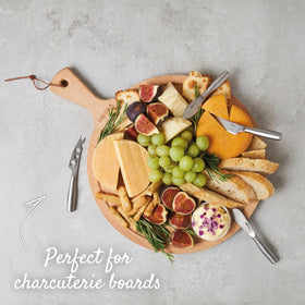 Boska stainless steel knives labeled dishwasher safe for easy cleanup.