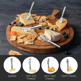 Boska knife for hard cheeses delivering precise wedges.