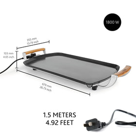 BOSKA Large Electric Griddle Pro control panel for precise temperature settings.