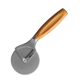 Boska Oslo pizza cutter blade close-up shows a sharp, durable stainless steel edge.