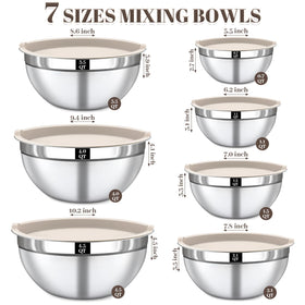 Boskermeal mixing bowls with lids showing airtight seal functionality