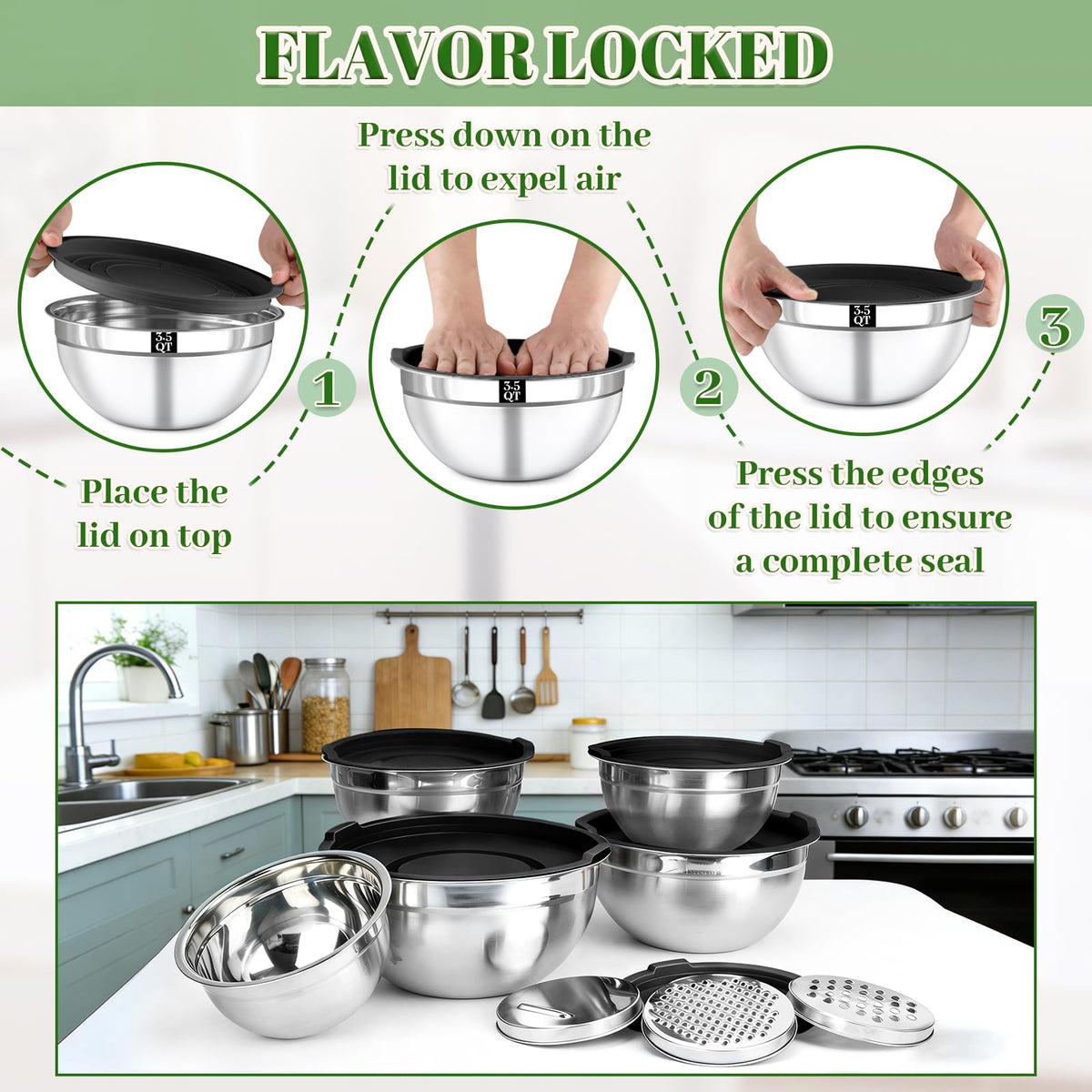 Boskermeal nesting design frees cabinet space with easy stacking