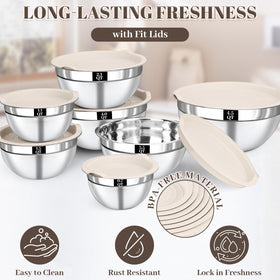 Boskermeal stainless steel bowls demonstrating durable construction