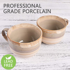 Bosmarlin 16oz latte mug with easy-to-hold handle for comfortable sipping