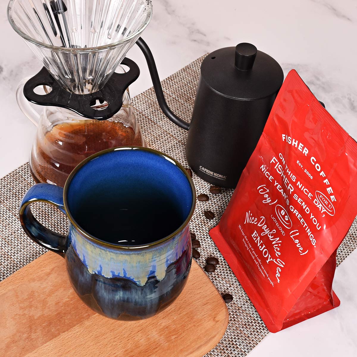 Bosmarlin ceramic mug ideal for hot or cold drinks.