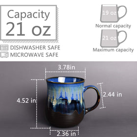 Bosmarlin mug with sturdy ergonomic handle for easy gripping.