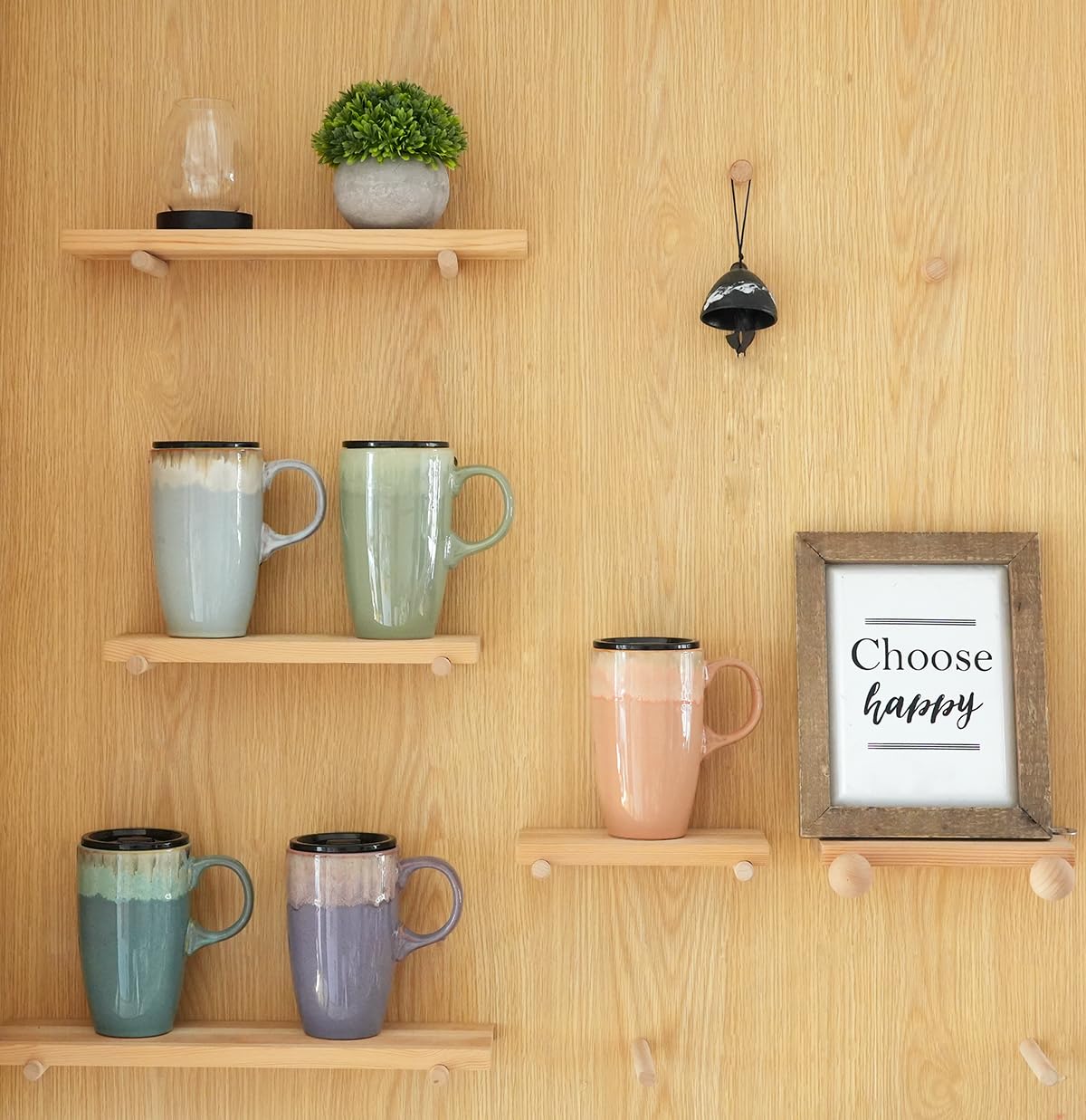 Deep purple reactive glaze on Bosmarlin mug adds stylish flair for daily use.