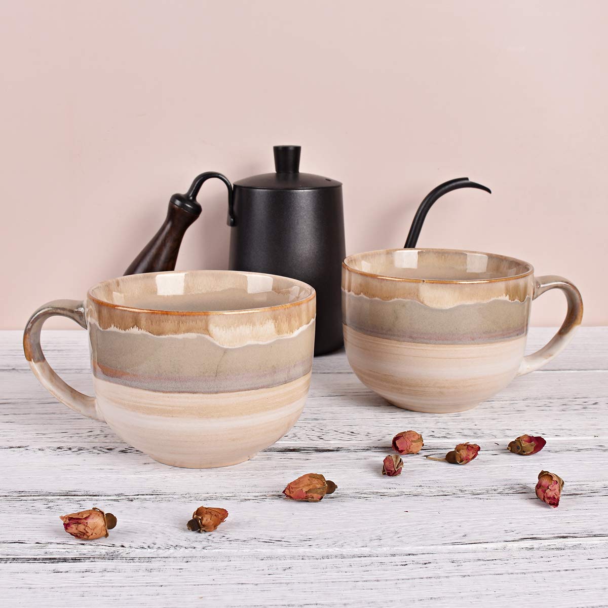 Bosmarlin stoneware mug highlighting durability and dishwasher microwave friendly use
