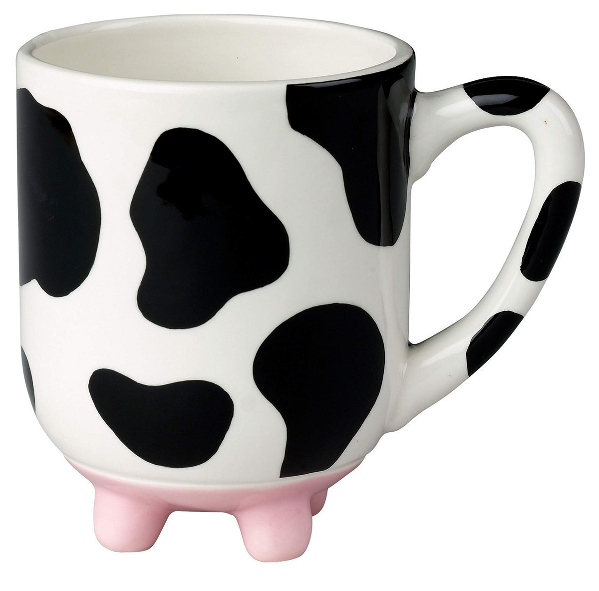 Boston Warehouse Udderly Cow Mug with hand-painted design and 20 oz capacity.