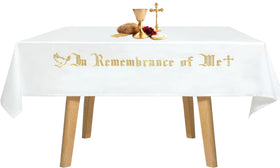 BOTIDE In Remembrance Me embroidery tablecloth elevates sacred atmosphere for communion ceremonies
