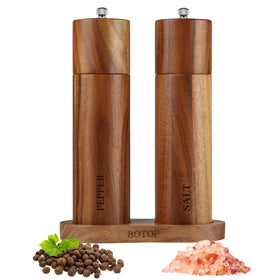 BOTOP Acacia base with grinders on the counter for organized everyday seasoning