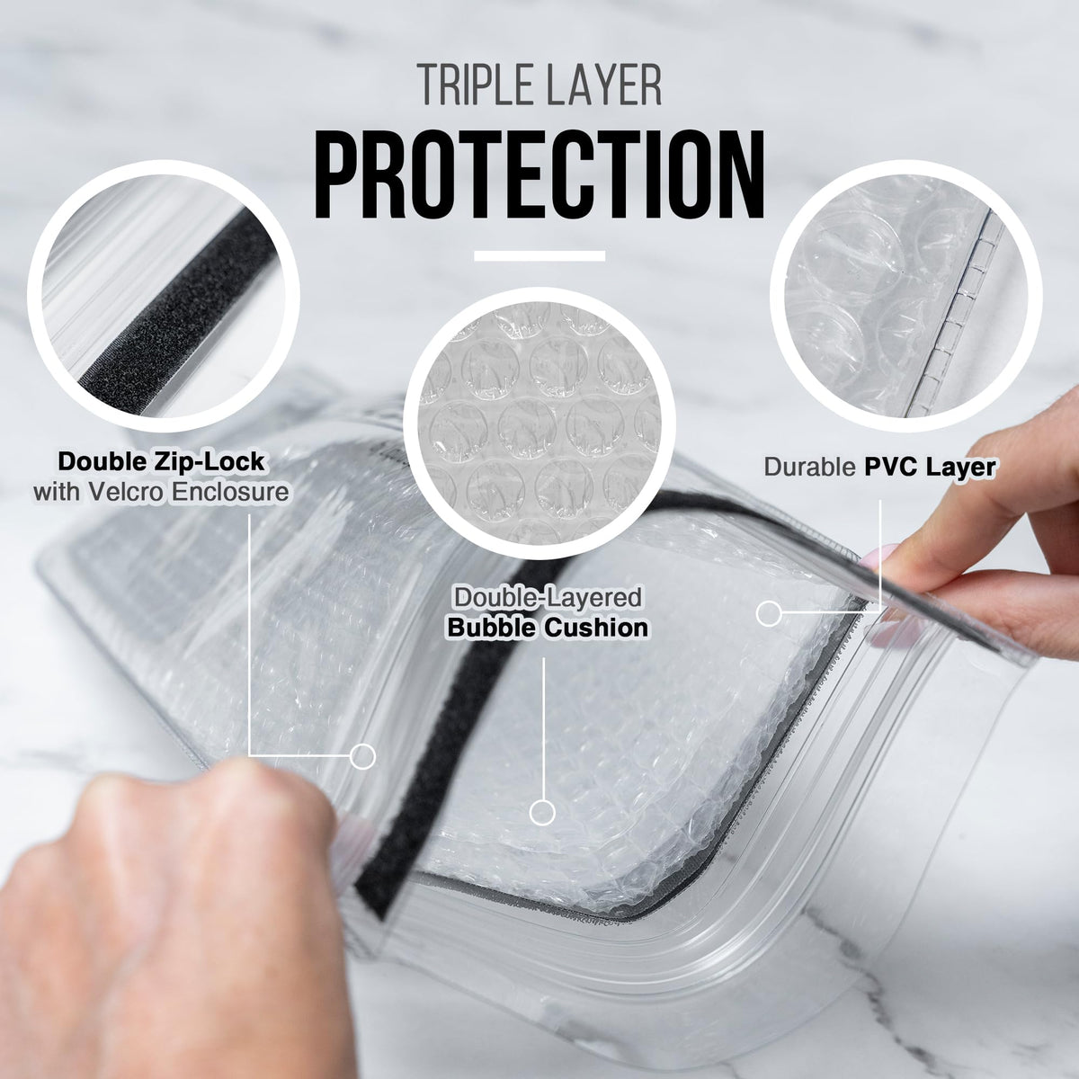 Bottle Shield in a suitcase illustrating secure travel storage for glass bottles