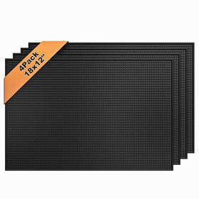 Botyboty 4-pack bar mats in black prevent slips during busy bar service.