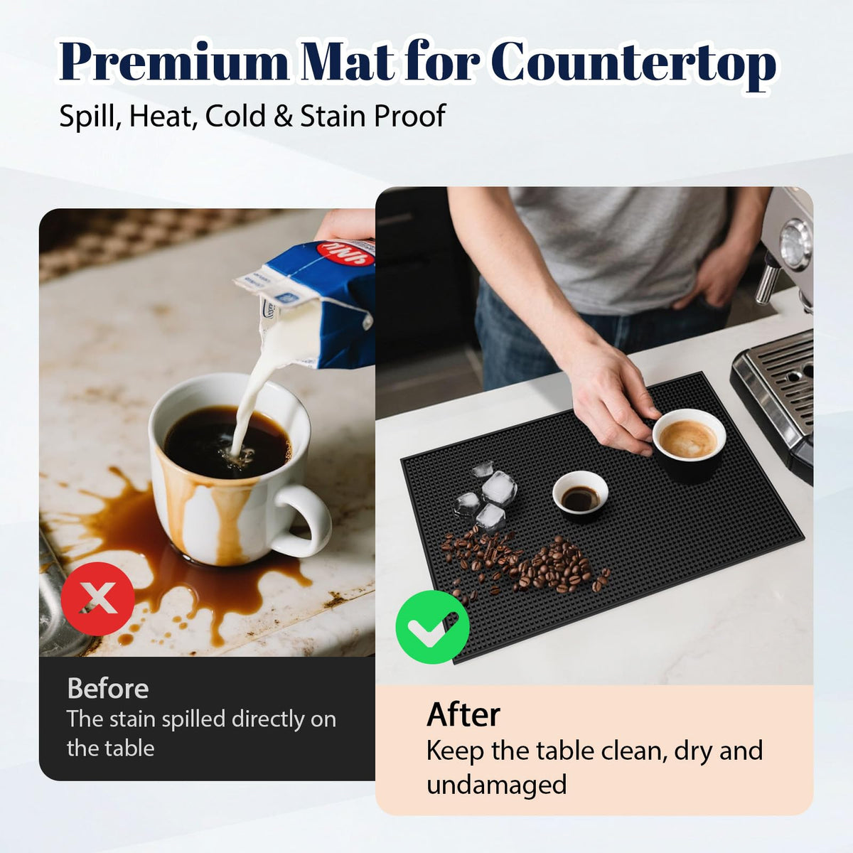 Botyboty bar mat easy-clean design keeps kitchens hygienic with quick wipe downs.