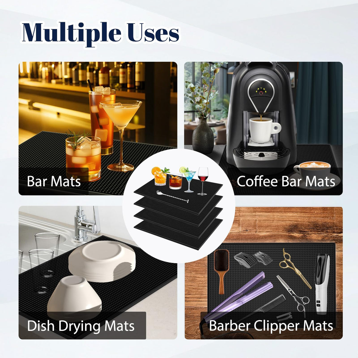 Botyboty non-slip mats safeguard counters during hot and cold beverage prep.