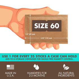 Boveda 69% pack uses natural ingredients for humidity control.