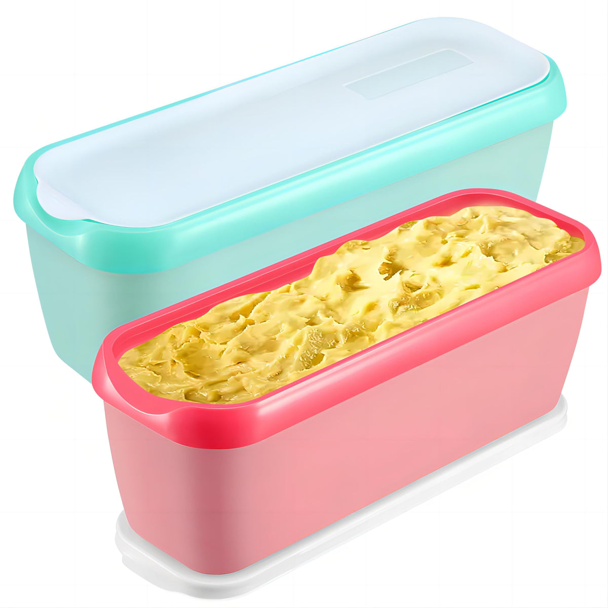 Boxdljh ice cream container with 1.5-quart capacity for easy portioning