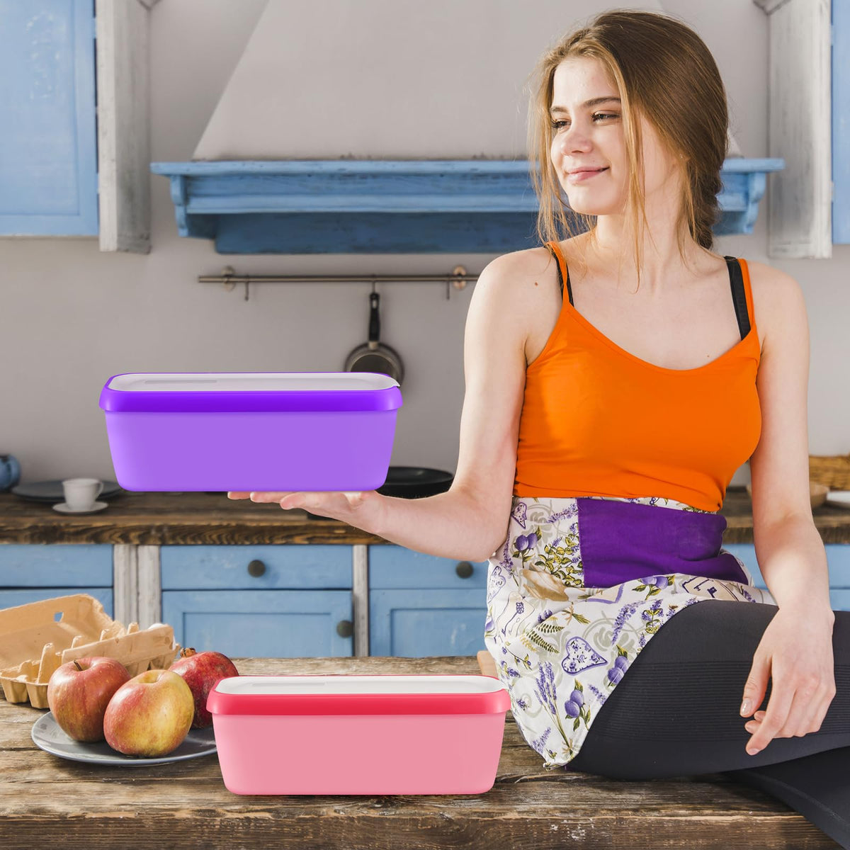 Boxdljh double-wall insulation helps easy scooping from the freezer