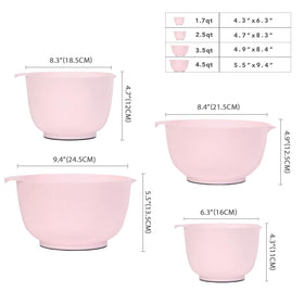 BoxedHome bowls feature anti-slip bottoms for stable mixing on the counter