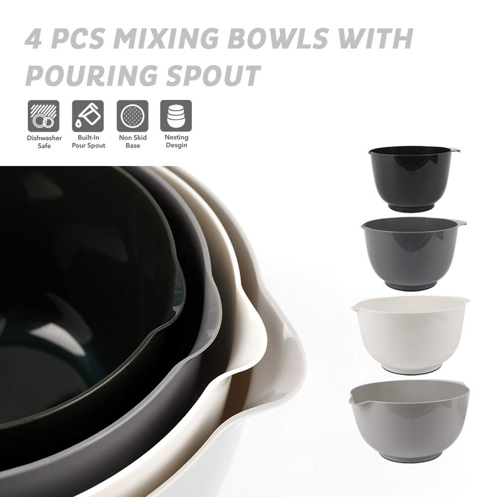 BoxedHome Classic 4.5qt mixing bowl offers ample space for mixing.