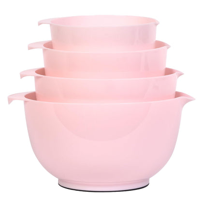 BoxedHome nesting mixing bowl set with four pink bowls for space-saving prep