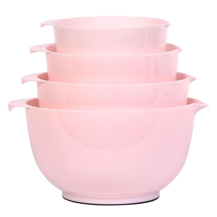 BoxedHome nesting mixing bowl set with four pink bowls for space-saving prep