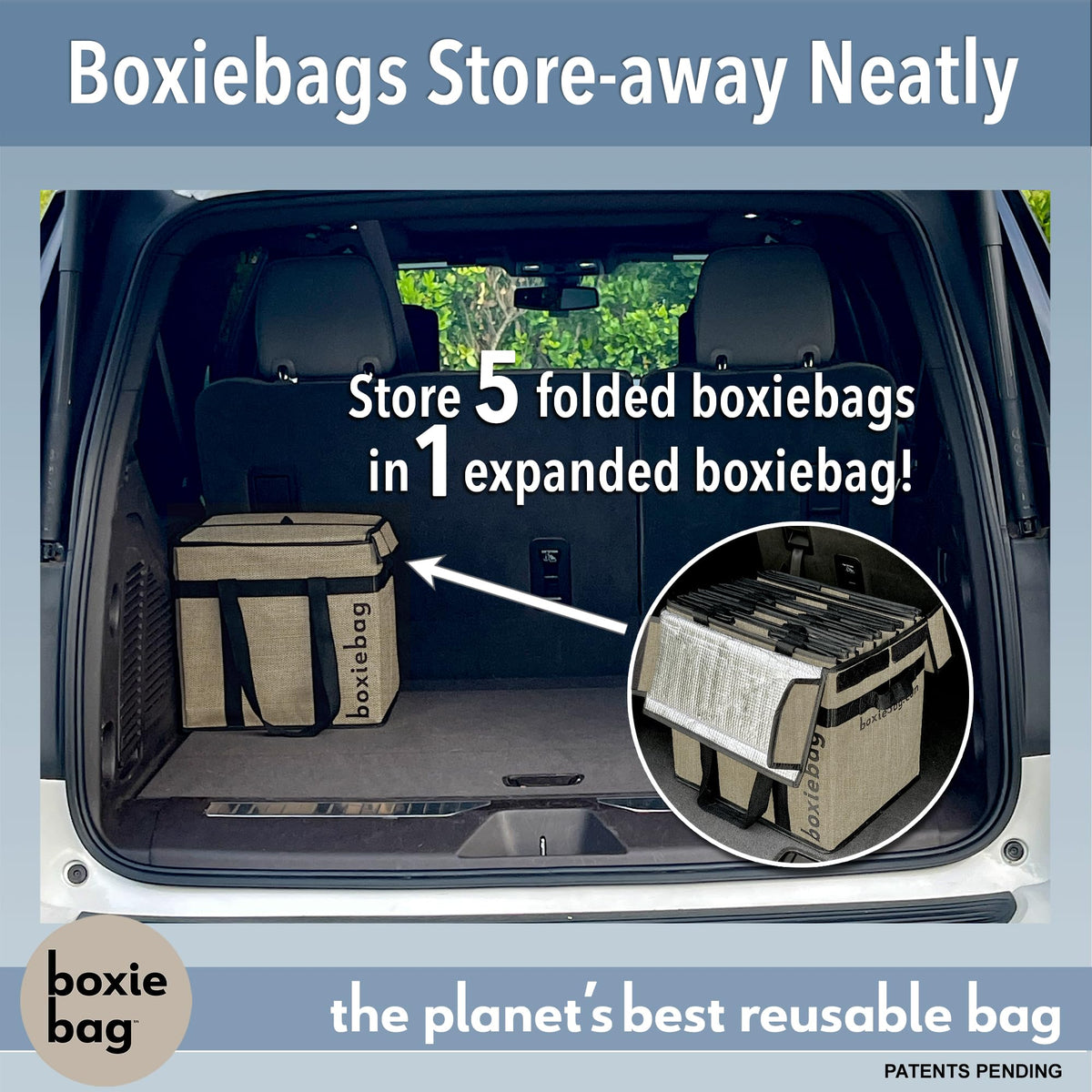 Boxiebag large tote bag provides ample room for groceries and more