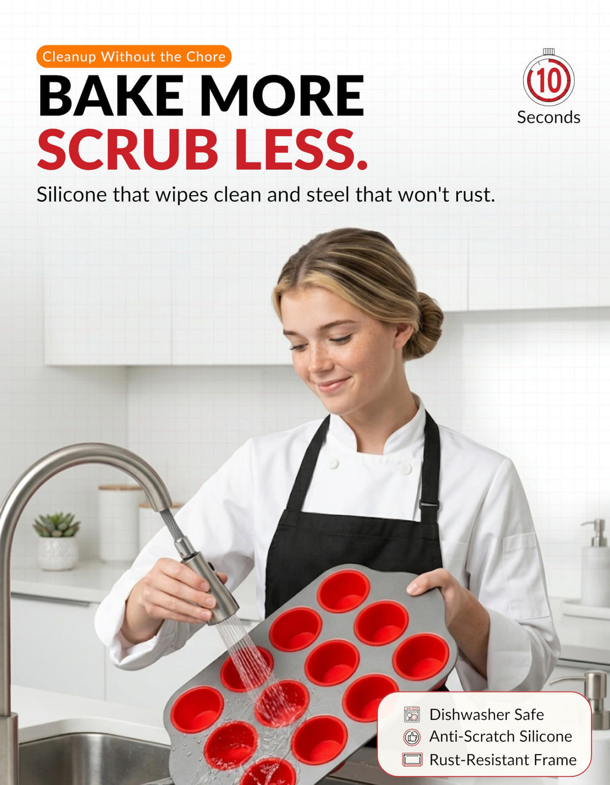 Boxiki Kitchen pan is dishwasher-safe for quick cleanup