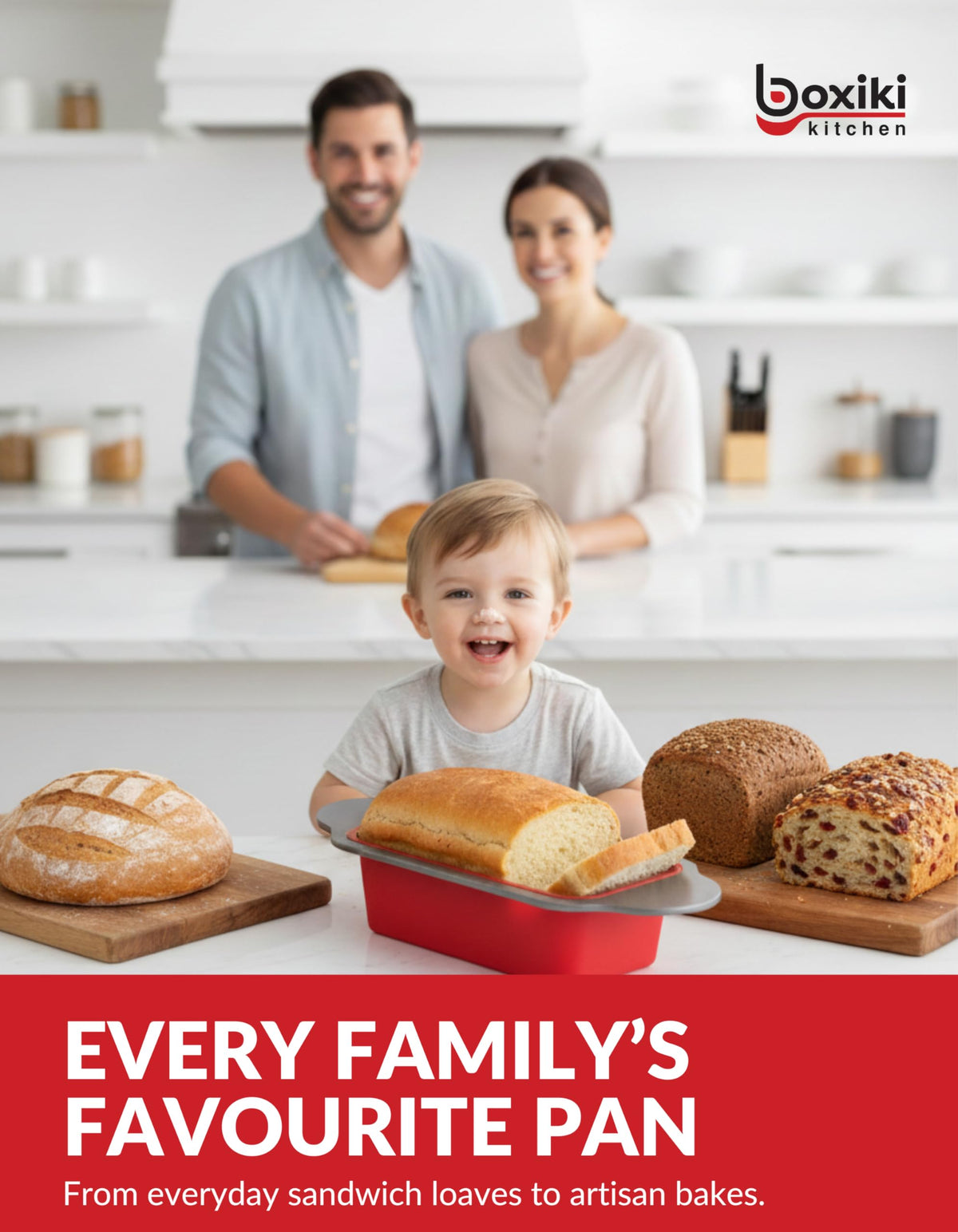 Boxiki Kitchen easy cleanup with flexible silicone surface after baking.